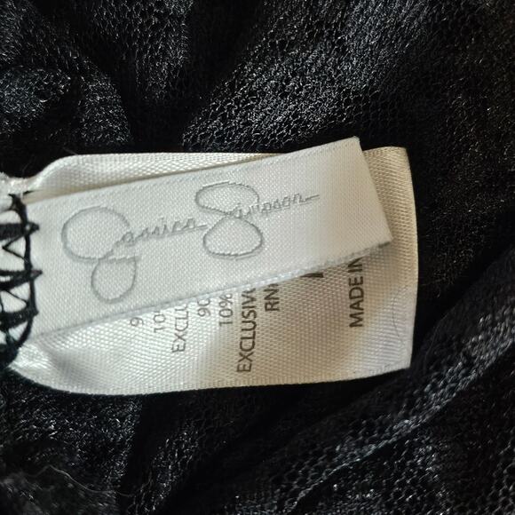 Jessica Simpson Sexy Black Lace Slip Dress Nightie Lingerie Size M - Picture 6 of 8